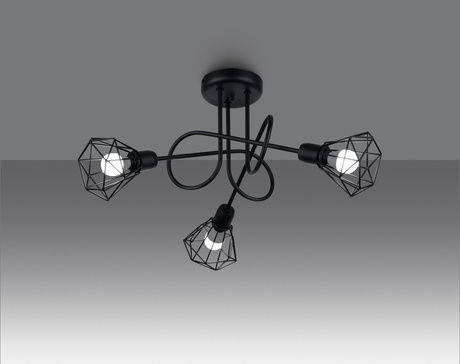 Żyrandol ARTEMIS 3S czarny + 3x Żarówka LED E14 4000K Zimna 7,5W 680lm