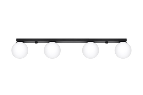 Plafon YOLI 4 czarny + 4x Żarówka LED G9 3000K Ciepła 4,5W 450lm