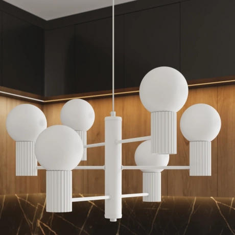 Żyrandol HALO 6 biały