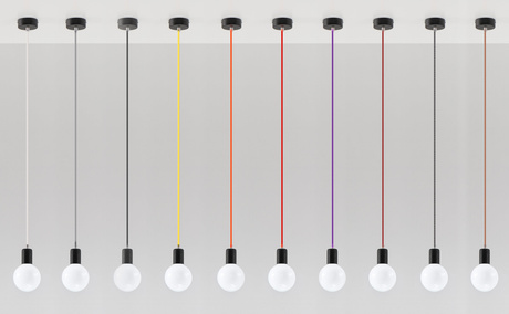 Lampa wisząca EDISON czarna + 1x Żarówka LED E27 3000K Ciepła 7,5W 620lm