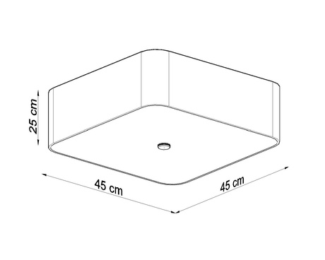 Plafon LOKKO 45 biały + 5x Żarówka LED E27 4000K Zimna 7,5W 650lm
