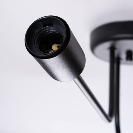 Żyrandol VECTOR 4 czarny + 4X Żarówka LED E27 3000K 7W 760lm