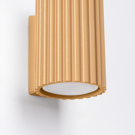 Kinkiet KARBON 10 złoty + 1x Żarówka LED GU-10 3000K Ciepła 7W 510lm