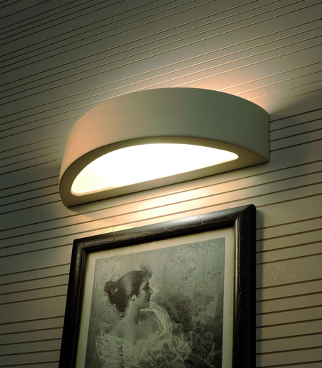Kinkiet ceramiczny ATENA biały + 1x Żarówka LED E27 4000K Zimna 7,5W 650lm