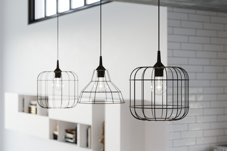 Lampa wisząca CELTA czarna + 1x Żarówka LED E27 3000K Ciepła 7,5W 620lm