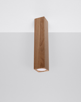 Plafon KEKE 30 dąb + 1x Żarówka LED GU-10 4000K Zimna 7W 630lm