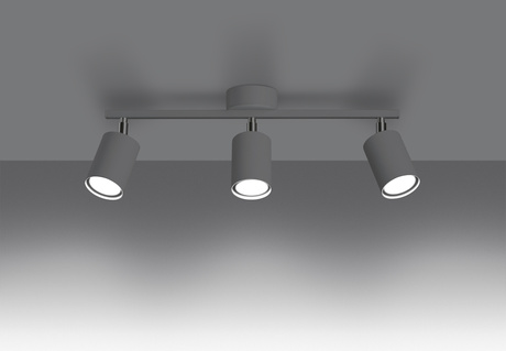 Plafon LEMMI 3 biały + 3x Żarówka LED GU-10 4000K Zimna 7W 530lm