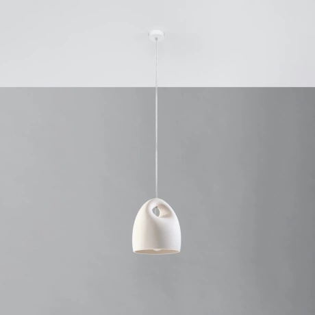 Lampa wisząca ceramiczna BUKANO biała