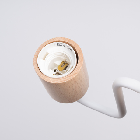 Kinkiet TIMBO biały + 1x Żarówka LED E27 3000K Ciepła 7,5W 620lm