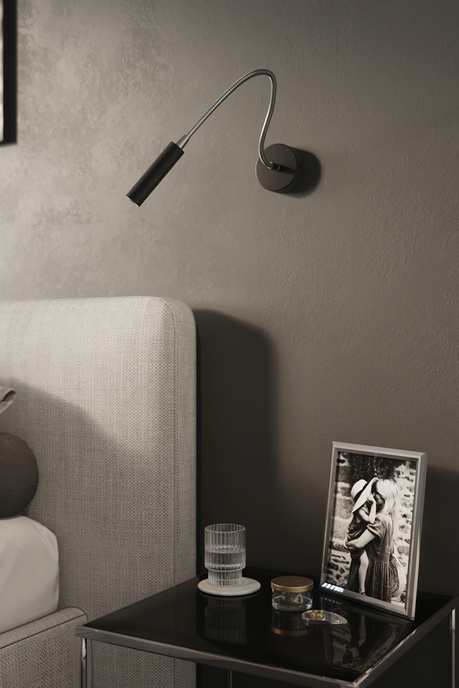 Kinkiet AXIL czarny + 1x Żarówka LED G9 4000K Zimna 3W 204lm