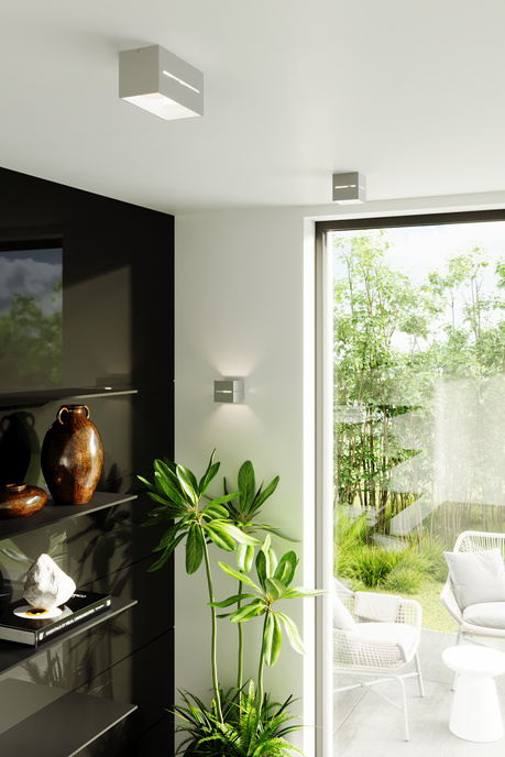 Kinkiet LOBO MAXI szary + 2x Żarówka LED G9 4000K Zimna 4,5W 530lm