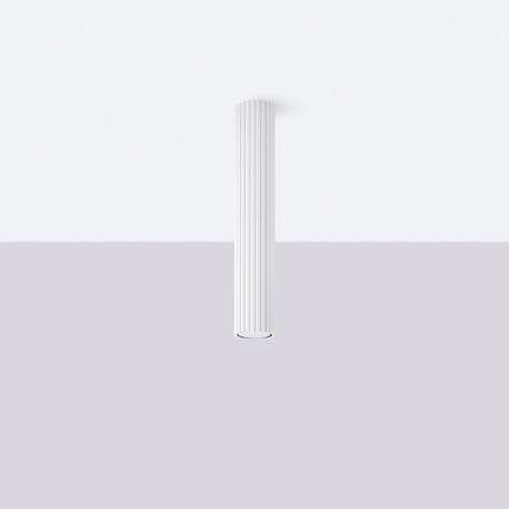 Plafon KARBON 40 biały + 1x Żarówka LED GU-10 4000K Zimna 7W 530lm