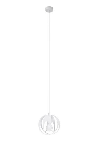 Lampa wisząca TULOS 1 biały + 1x Żarówka LED E27 3000K Ciepła 7,5W 620lm