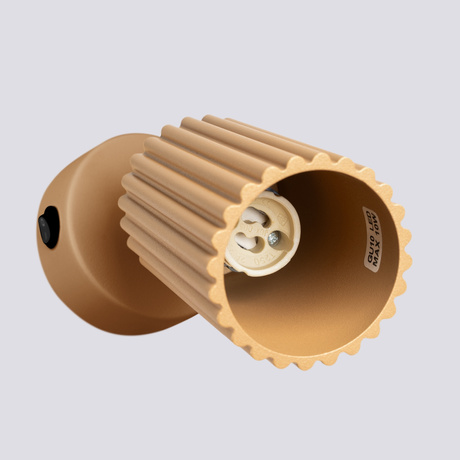 Kinkiet KARBON złoty z włącznikiem + 1x Żarówka LED GU-10 4000K Zimna 7W 530lm