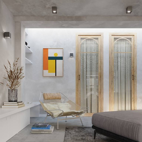 Kinkiet QUAD 1 antracyt + 1x Żarówka LED G9 4000K Zimna 4,5W 530lm