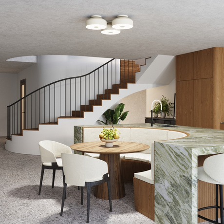 Plafon OMIQ beżowy + 4X Żarówka LED E27 4000K Zimna 7,5W 690lm