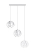 Lampa wisząca TULOS 3L biała + 3x Żarówka LED E27 3000K Ciepła 7,5W 620lm