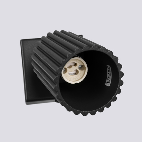 Kinkiet KARBON czarny + 1x Żarówka LED GU-10 4000K Zimna 7W 530lm