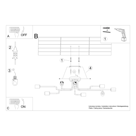 Żyrandol HECTOR 8 biały