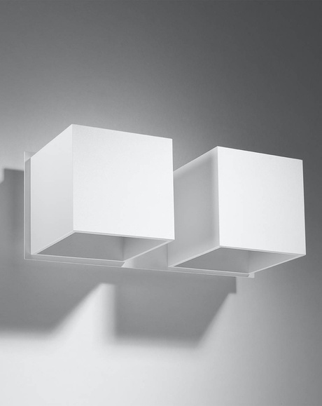 Kinkiet QUAD 2 biały + 2x Żarówka LED G9 4000K Zimna 4,5W 530lm