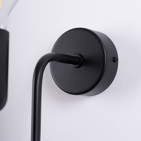 Kinkiet VECTOR czarny + 1X Żarówka LED E27 3000K 7W 760lm