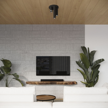 Plafon LAGOS 5P czarny + 5x Żarówka LED GU-10 4000K Zimna 7W 530lm