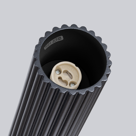 Plafon KARBON 60 czarny + 1x Żarówka LED GU-10 4000K Zimna 7W 530lm