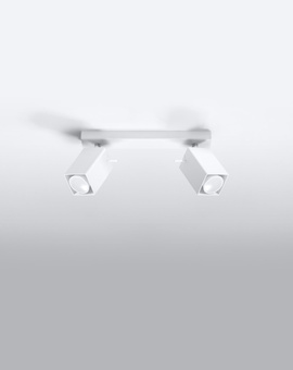 Plafon MERIDA 2 biały + 2x Żarówka LED GU-10 3000K Ciepła 7W 620lm