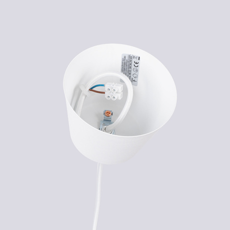 Lampa wisząca BILO biała + 1X Żarówka LED E27 3000K 7W 760lm