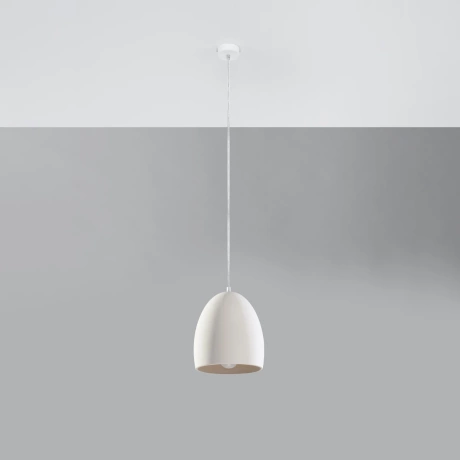 Lampa wisząca ceramiczna FLAWIUSZ biała