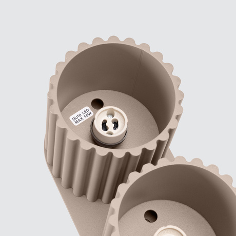 Plafon AURA 2 taupe GU10 + 2X Żarówka LED GU-10 4000K Zimna 7W 530lm