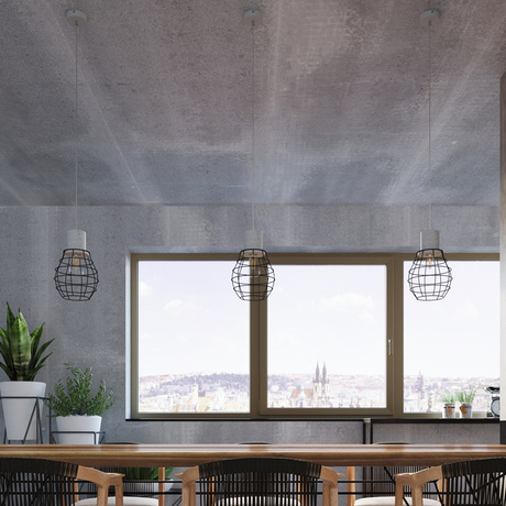 Lampa wisząca LUGO + 1x Żarówka LED E27 4000K Zimna 7,5W 650lm