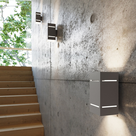 Kinkiet BLOCCO szary + 1x Żarówka LED G9 3000K Ciepła 4,5W 510lm