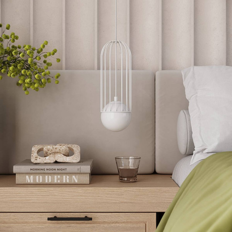 Lampa wisząca BRINA 3P biała + 3x Żarówka LED G9 4000K Zimna 4,5W 460lm