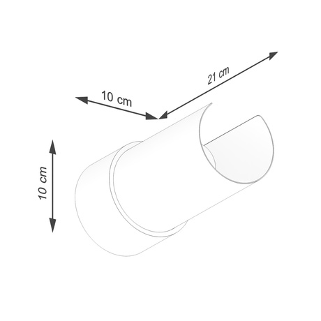 Kinkiet FLASH biały + 1x Żarówka LED E27 3000K Ciepła 7,5W 620lm