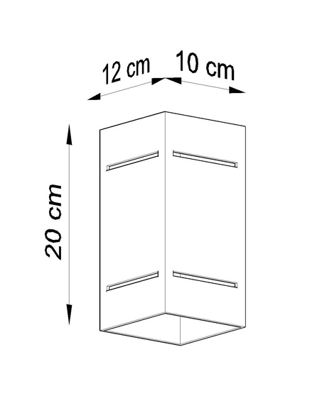Kinkiet BLOCCO czarny + 1x Żarówka LED G9 4000K Zimna 4,5W 530lm