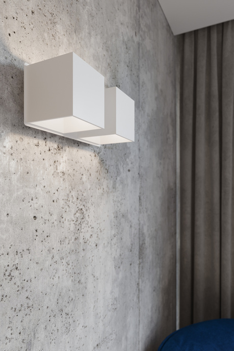 Kinkiet QUAD 2 biały + 2x Żarówka LED G9 3000K Ciepła 4,5W 510lm