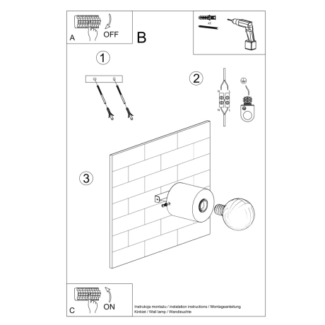 Kinkiet SALGADO beton