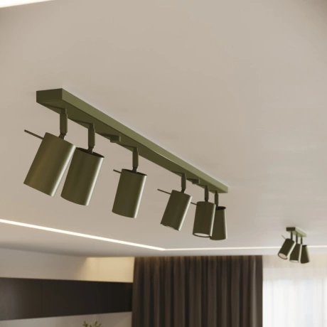 Plafon RING 3L zielony oliwkowy