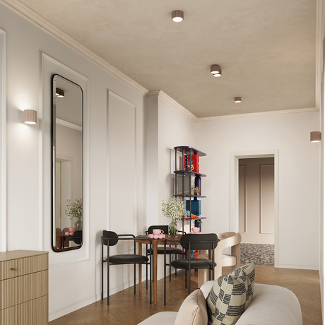 Plafon AURA 1 taupe Gx53 + 1X Żarówka LED GX53 3000K 8W 720lm