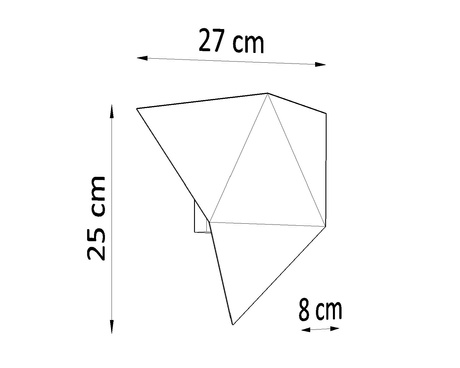 Kinkiet SOLIDO czarny + 1x Żarówka LED G9 4000K Zimna 4,5W 530lm