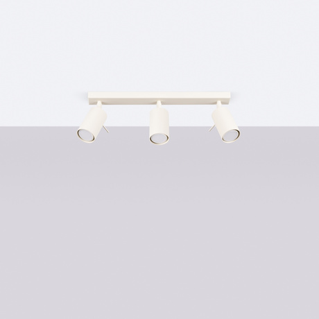 Plafon RING 3L beżowy + 3x Żarówka LED GU-10 4000K Zimna 7W 530lm