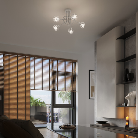 Kinkiet BELUCI 1 biały + 1x Żarówka LED E14 4000K Zimna 7,5W 680lm