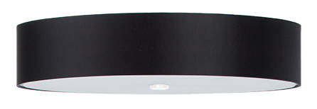 Plafon SKALA 60 czarny + 5x Żarówka LED E27 3000K Ciepła 7,5W 620lm