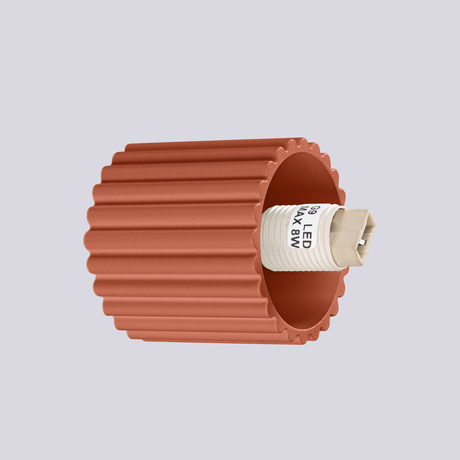 Kinkiet HALO ochra czerwona IP44 + 1X Żarówka LED G9 3000K Ciepła 4,5W 450lm