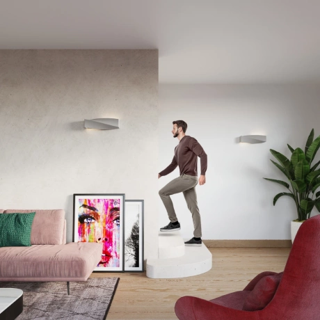 Kinkiet ceramiczny SIGMA szary