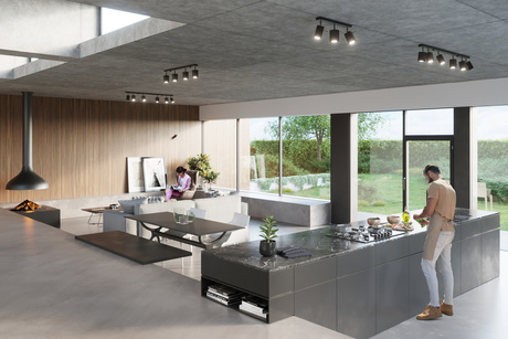 Plafon MERIDA 3 czarna + 3 xŻarówka LED GU-10 4000K Zimna 7W 630lm