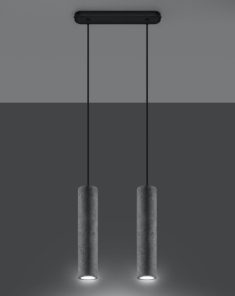 Lampa wisząca LUVO 2 + 2x Żarówka LED GU-10 4000K Zimna 7W 630lm