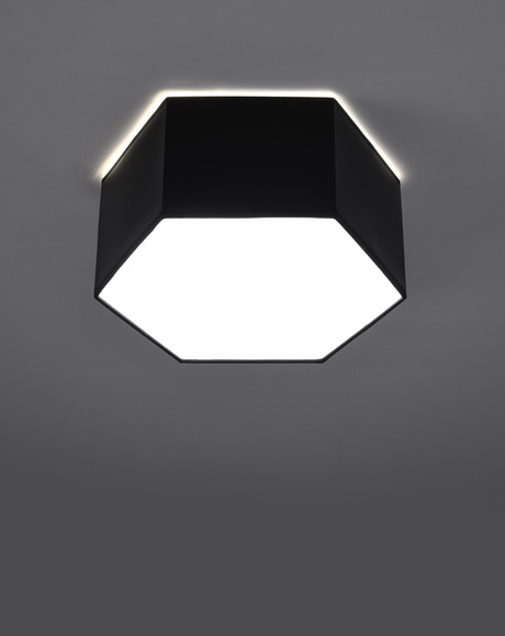 Plafon SUNDE 13 czarny + 2x Żarówka LED E27 4000K Zimna 7,5W 650lm