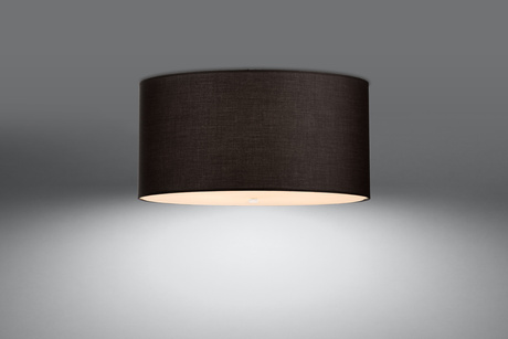 Plafon OTTO 50 czarny + 5x Żarówka LED E27 3000K Ciepła 7,5W 620lm